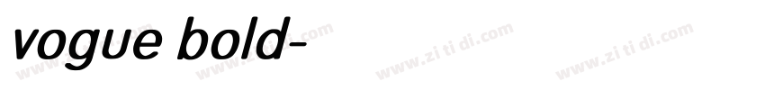 vogue bold字体转换